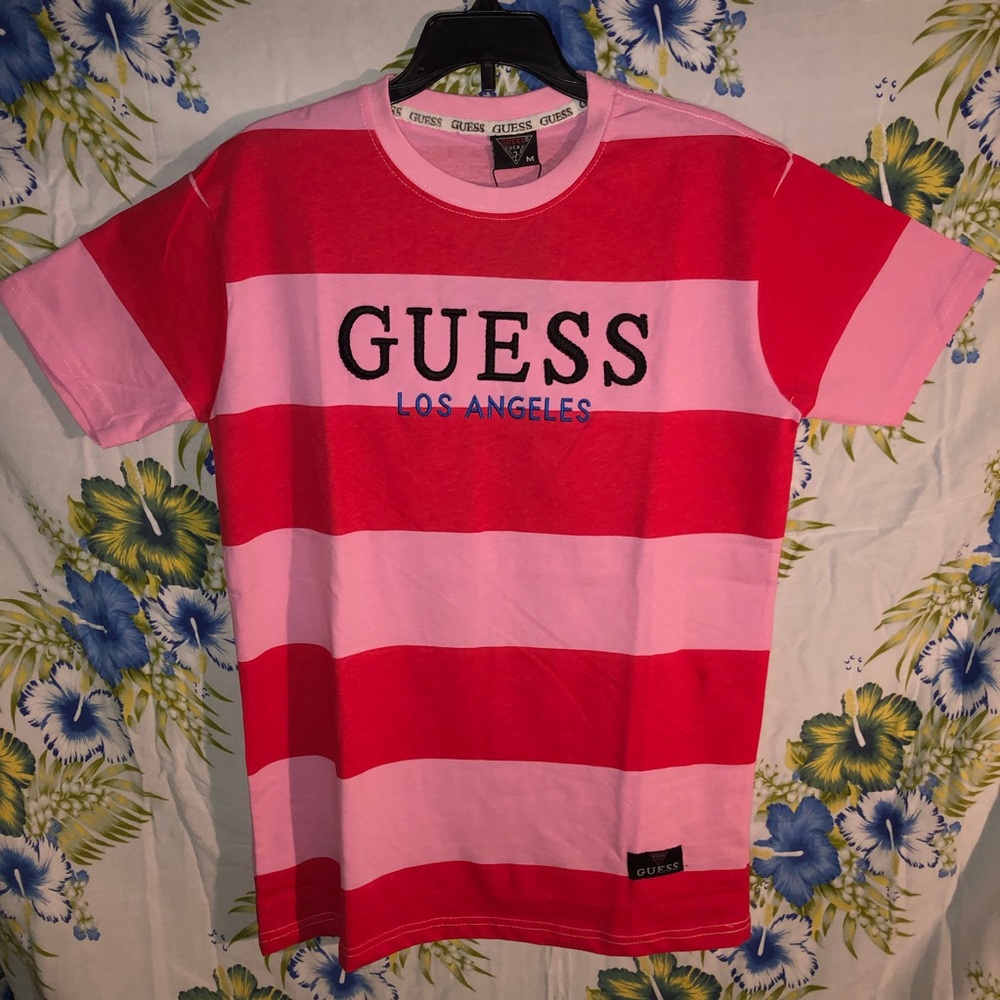NEW Guess Striped T-Shirt - Picture 1 of 6